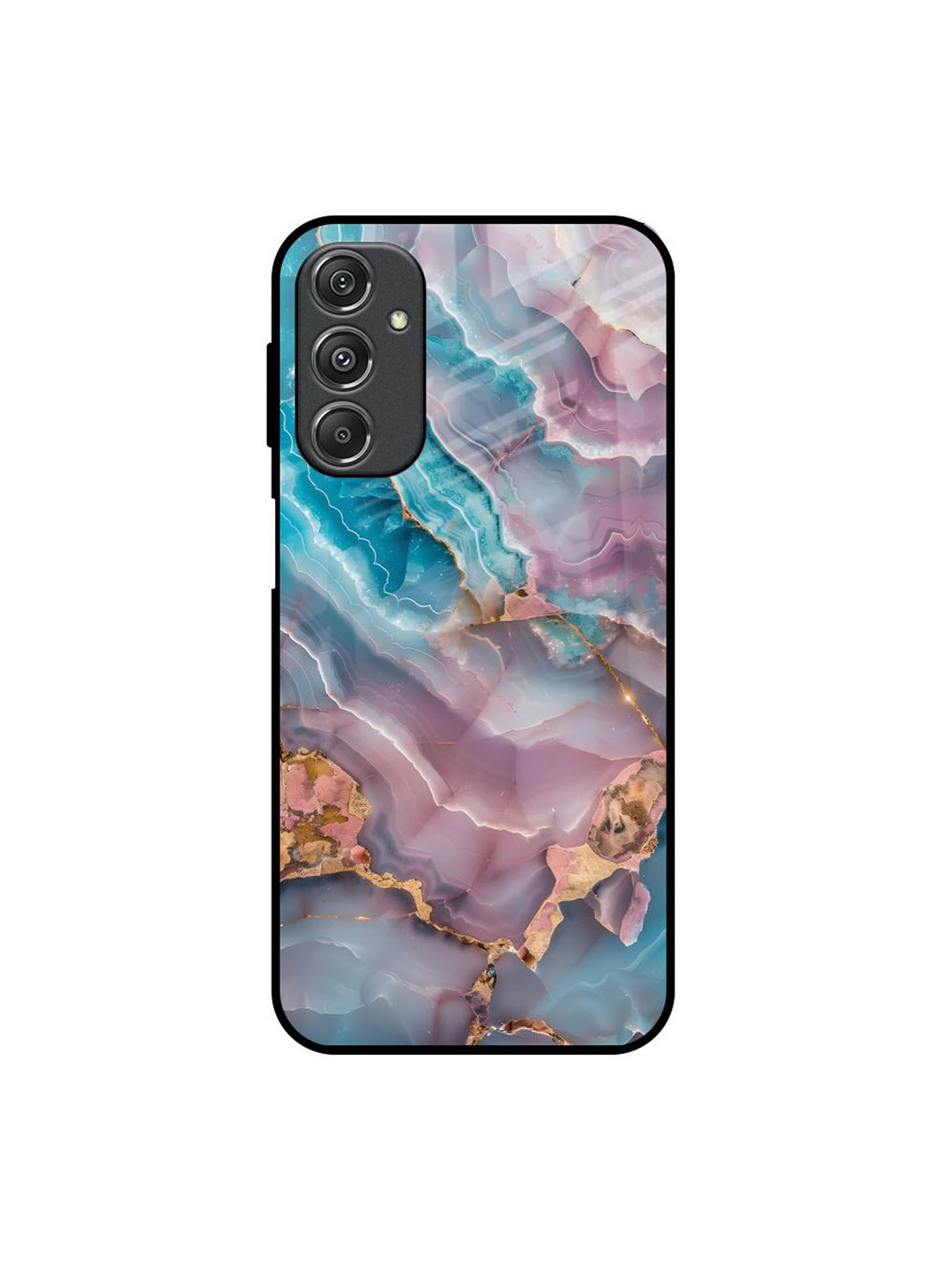 QRIOH Shine Spark Printed Lightweight Silicone Samsung Galaxy M34 5G Glass Back Case