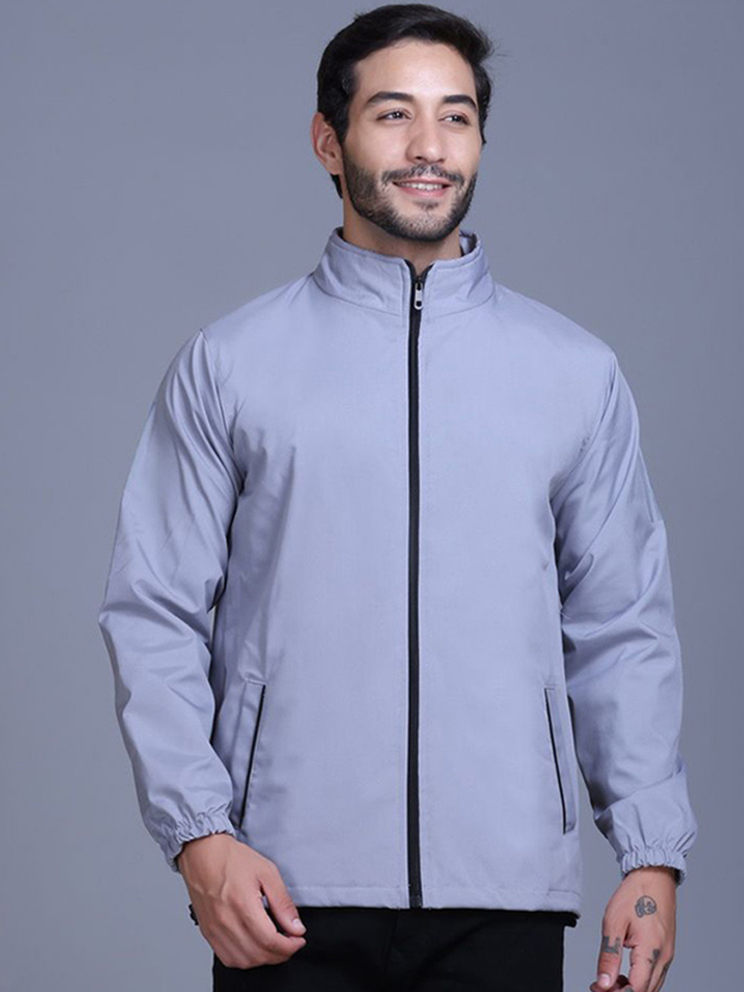 The Roadster Lifestyle Co Mock Collar Windcheater Zipper Jacket