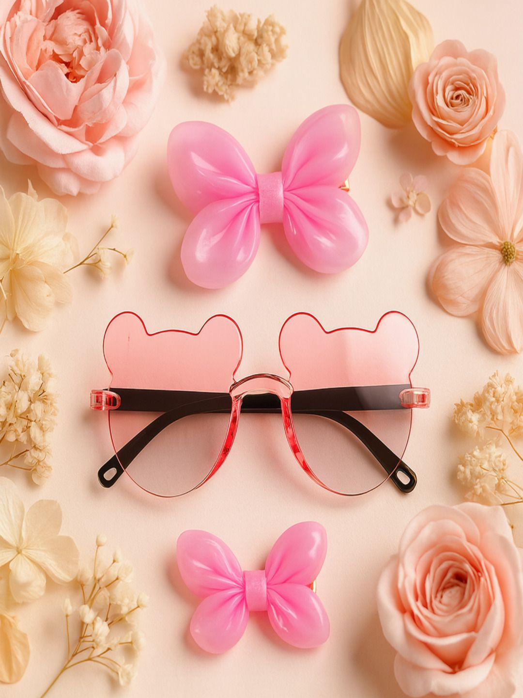AmazingKarts Girls Bow Hair Clip with Sun Goggles Design Hair Accessory