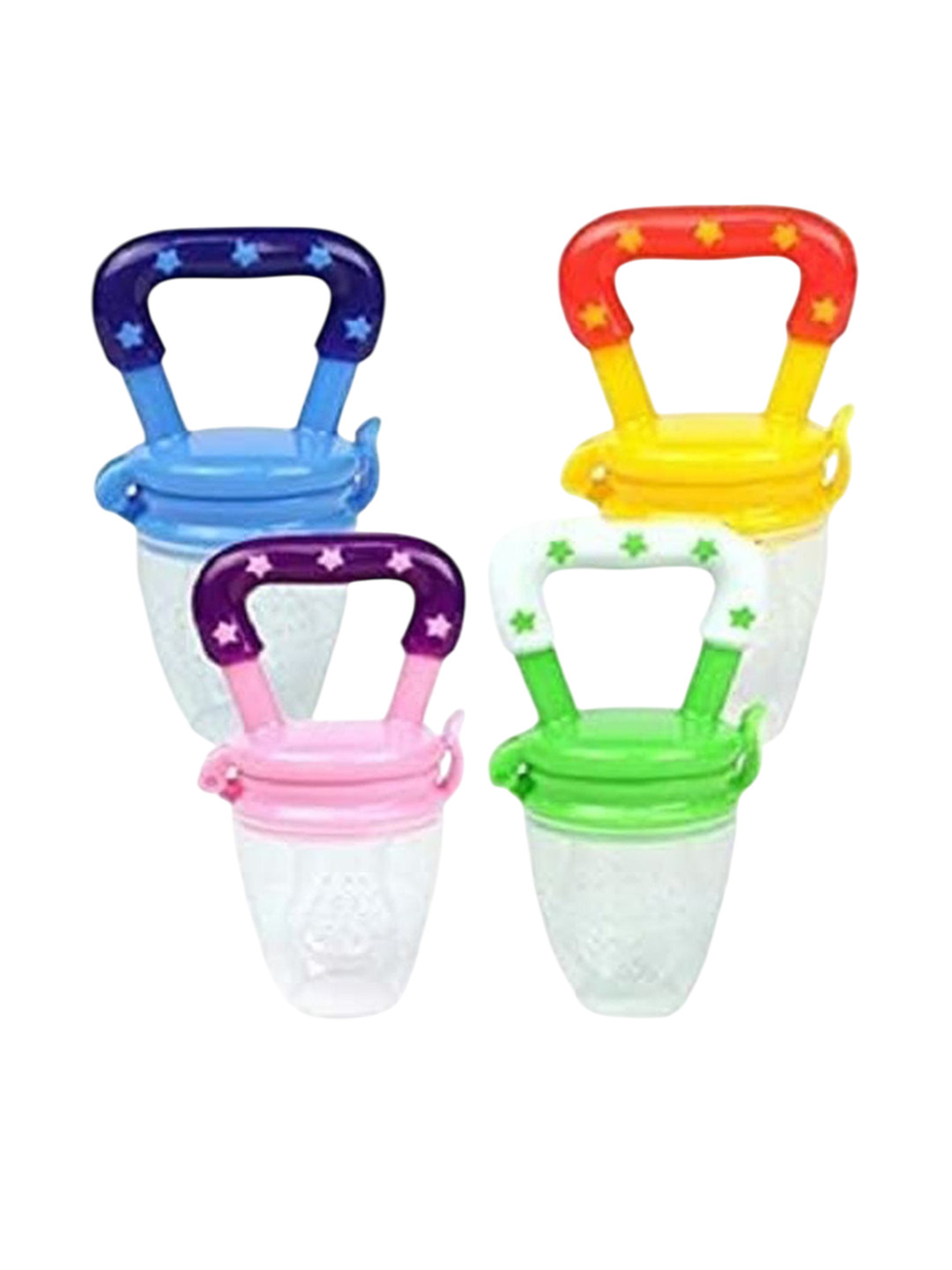 Kritiu Kids Set Of 2 Fruit & Food Nibbler Feeder - Yellow & Blue