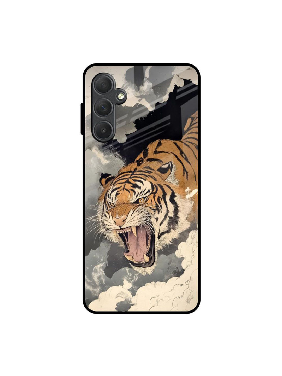 QRIOH Raging Tiger Printed Sleek & Lightweight Silicone Samsung Galaxy M54 5G Back Case