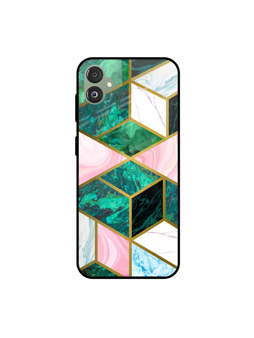 QRIOH Seamless Green Marble Printed Samsung Galaxy F14 5G Silicone Back Case