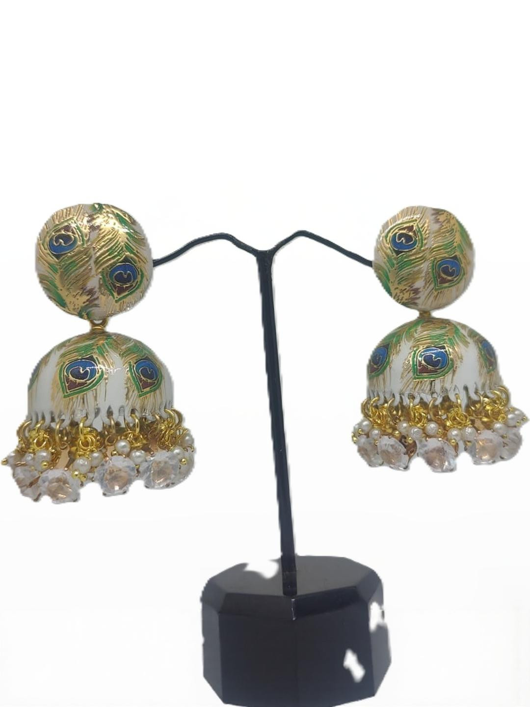 SZN Handcrafted Metal Artificial Beads Earrings