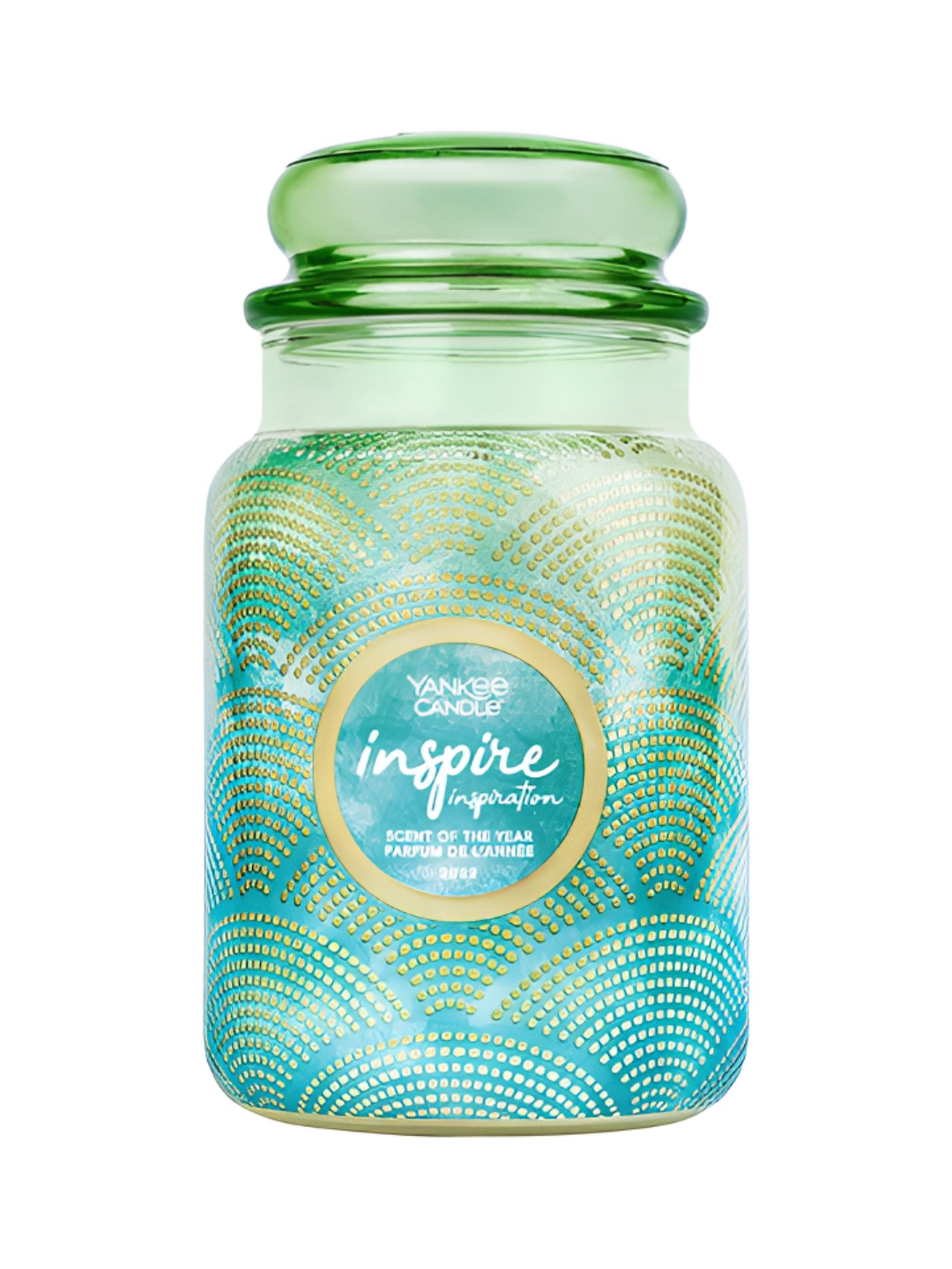 YANKEE CANDLE Blue & Green Inspire Scented Jar Candle