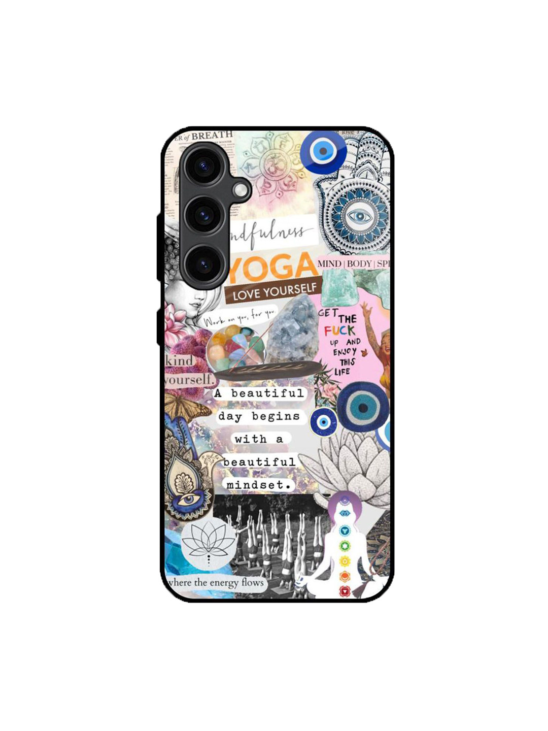 QRIOH Divine Flow Printed Silicone Samsung Galaxy S23 FE 5G Back Case Mobile Accessories