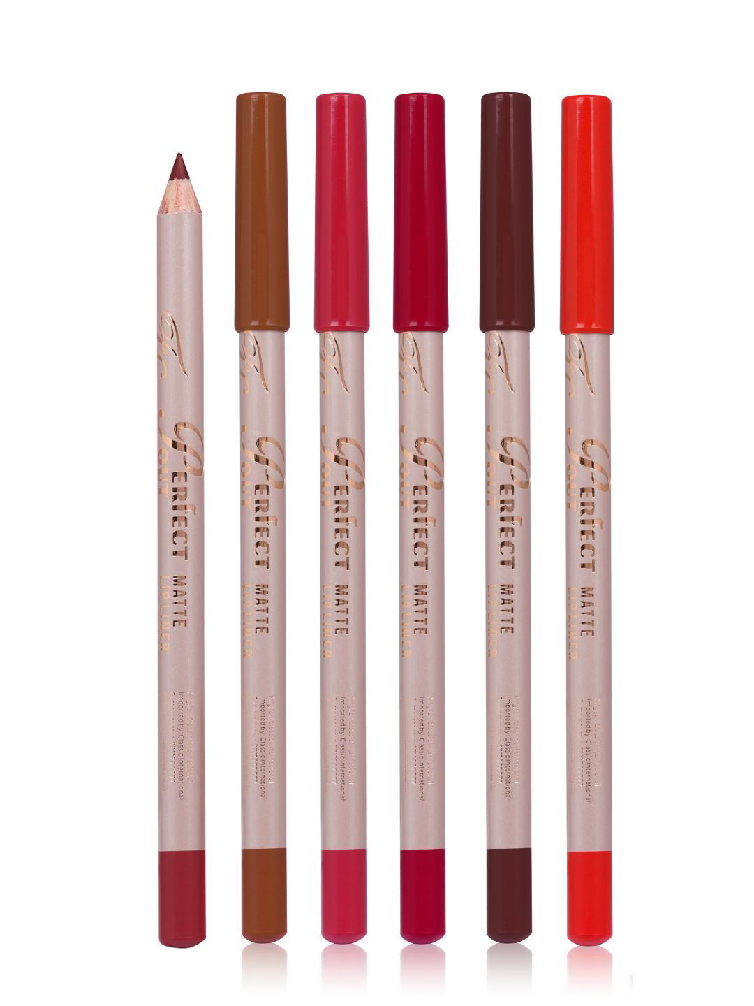 Fashion Colour Set Of 6 Perfect Pout Lipliner- 1.3 g Each- Shade- 1-3-4-5-6-8