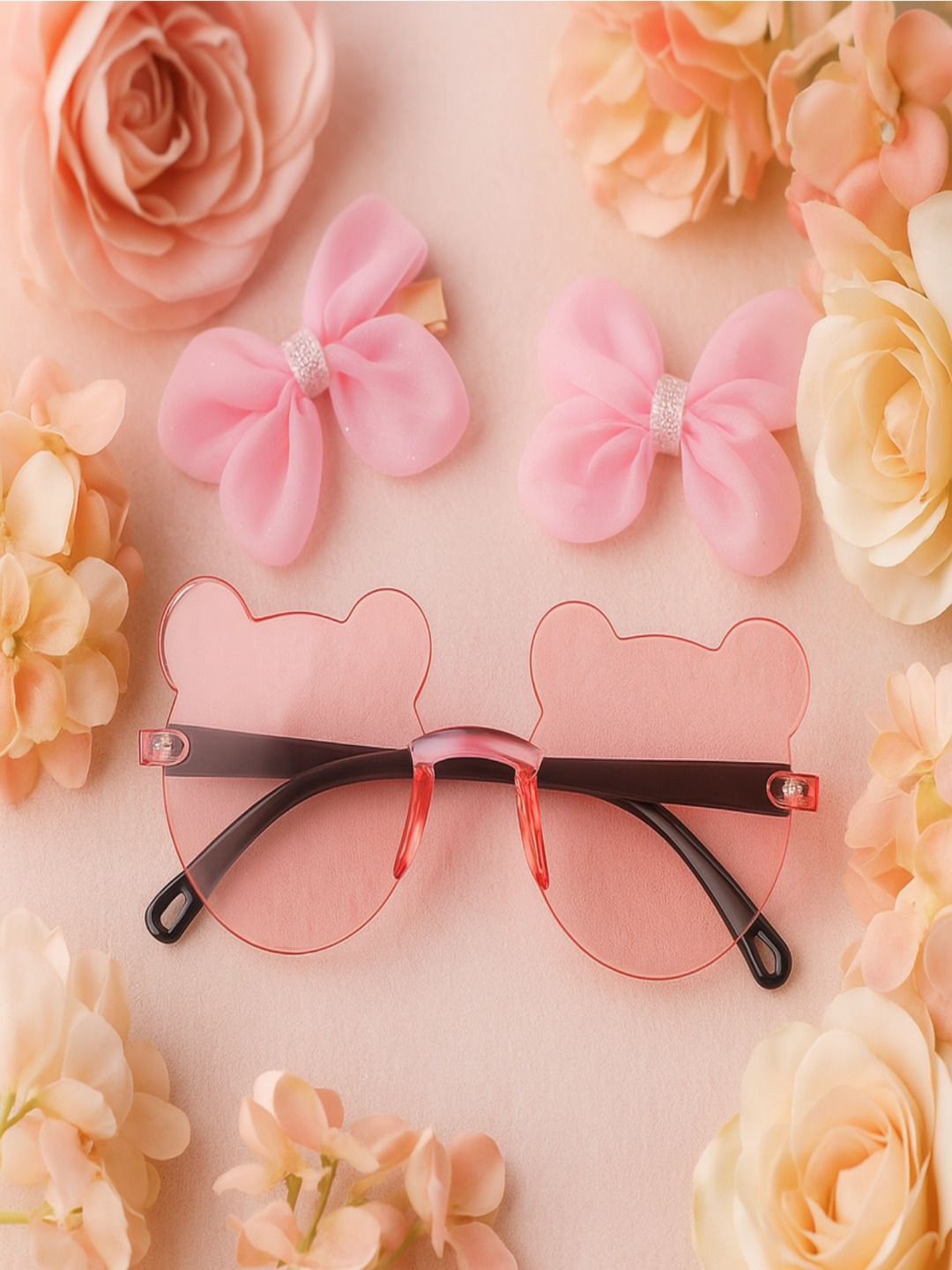 ANNA CREATIONS Girls Cute Bow Hair Clip with Sun Goggles