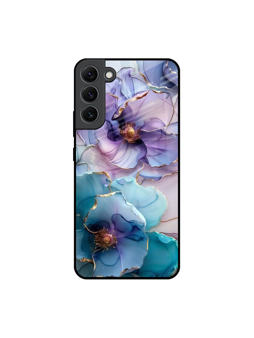 QRIOH Enchanted Floral Glass Printed Samsung Galaxy S22 Plus Back Case