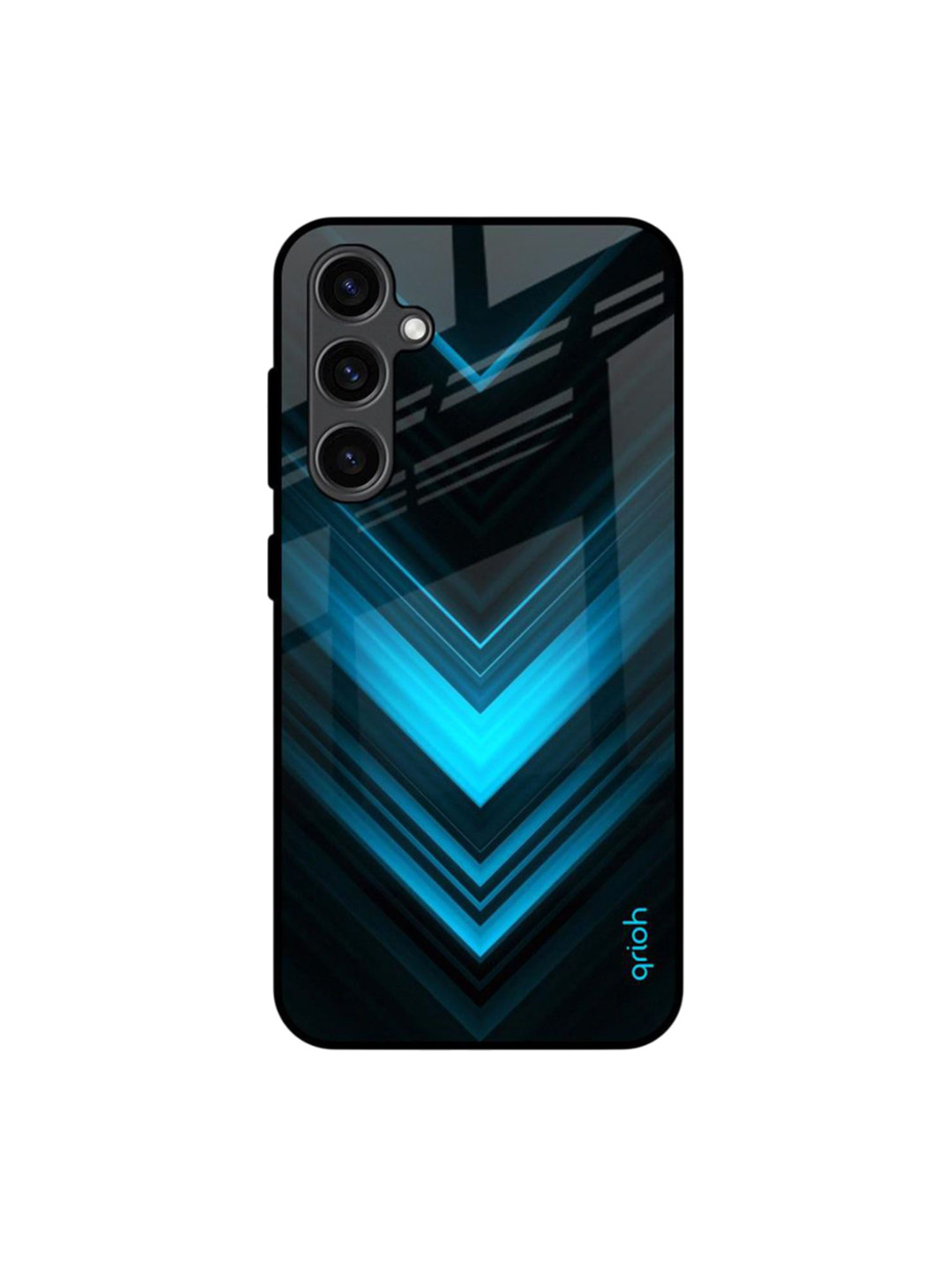 QRIOH Vertical Blue Arrow Printed Lightweight Silicone Samsung Galaxy S23 FE 5G Back Case