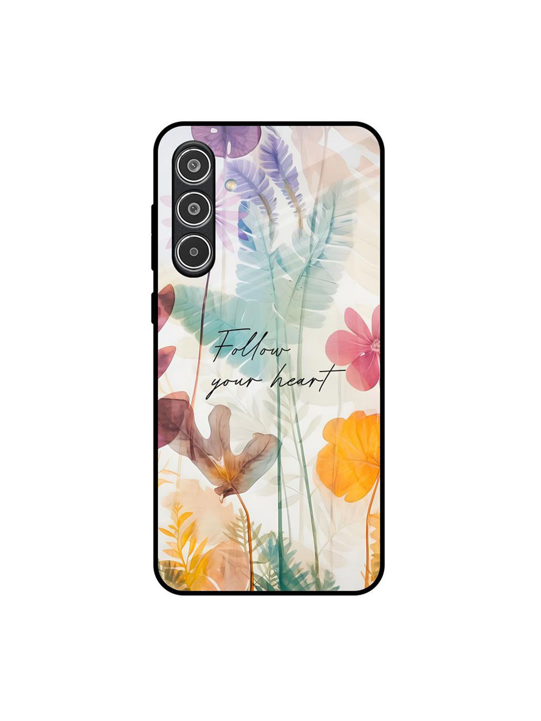 QRIOH Grace Garden Printed Lightweight Silicone Samsung Galaxy A36 5G Glass Back Case