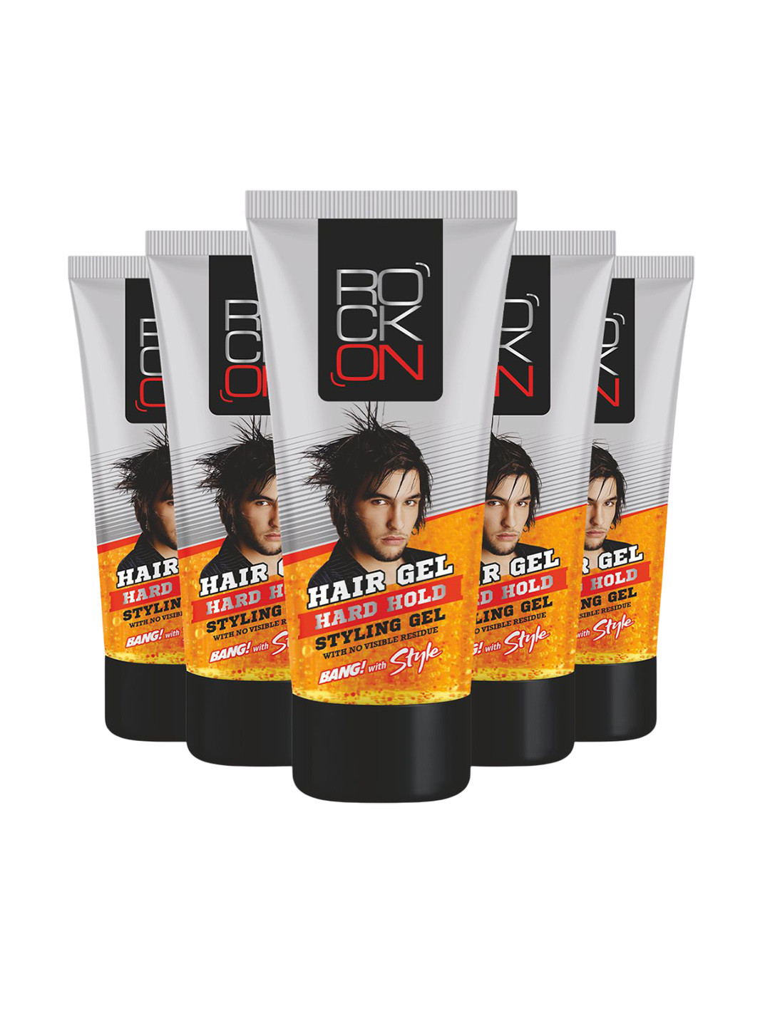 Rock on Set Of 5 Hair Styling Gel For Strong Hold - 60 g Each