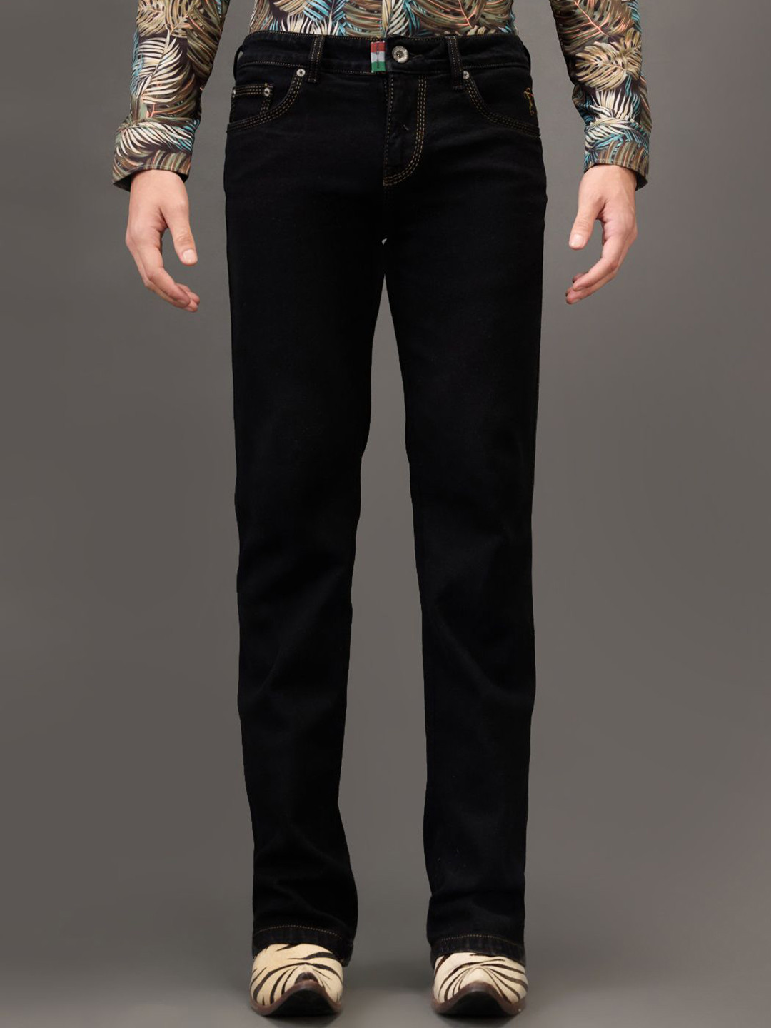 mode de base Men Bootcut Low-Rise Stretchable Jeans