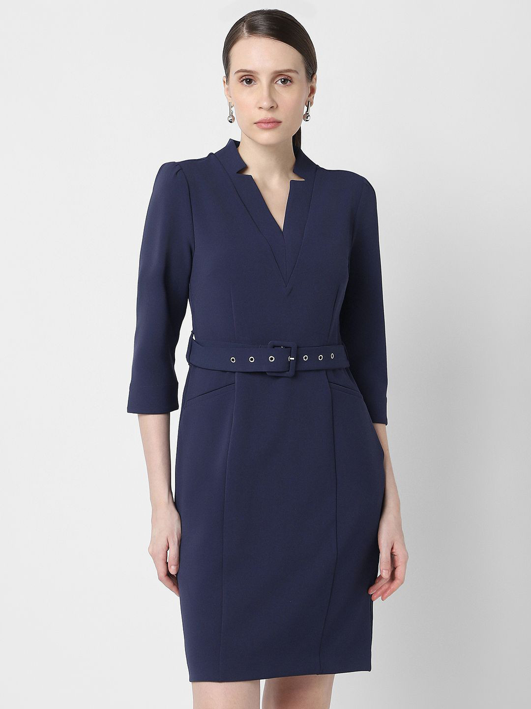 Van Heusen Woman Formal Sheath Dress With Belt
