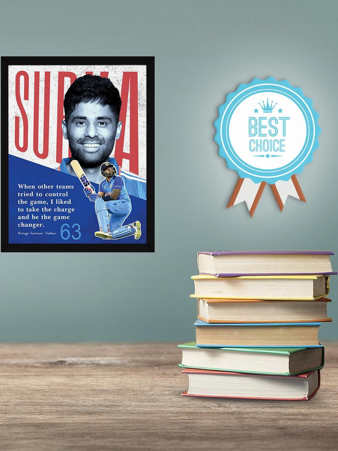 Chaka Chaundh Surya Kuman Yadav Quotes Wall Art