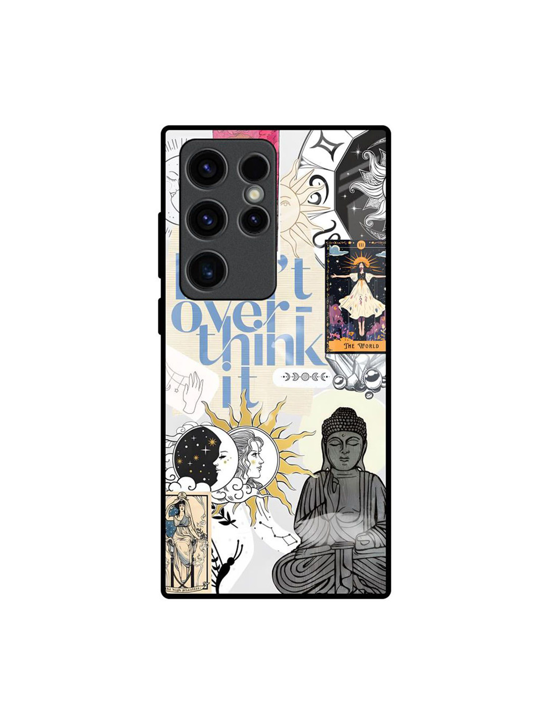 QRIOH Heaven Path Printed Lightweight Silicone Samsung Galaxy S23 Ultra 5G Glass Back Case