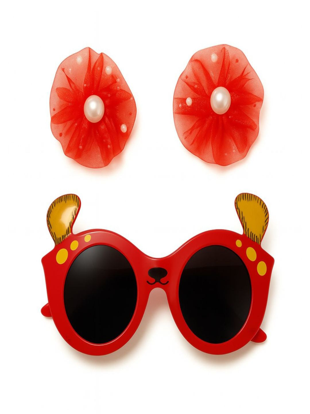 AmazingKarts Girls Pack of 3 Girls  Hair Accessory And Sun Goggles Set