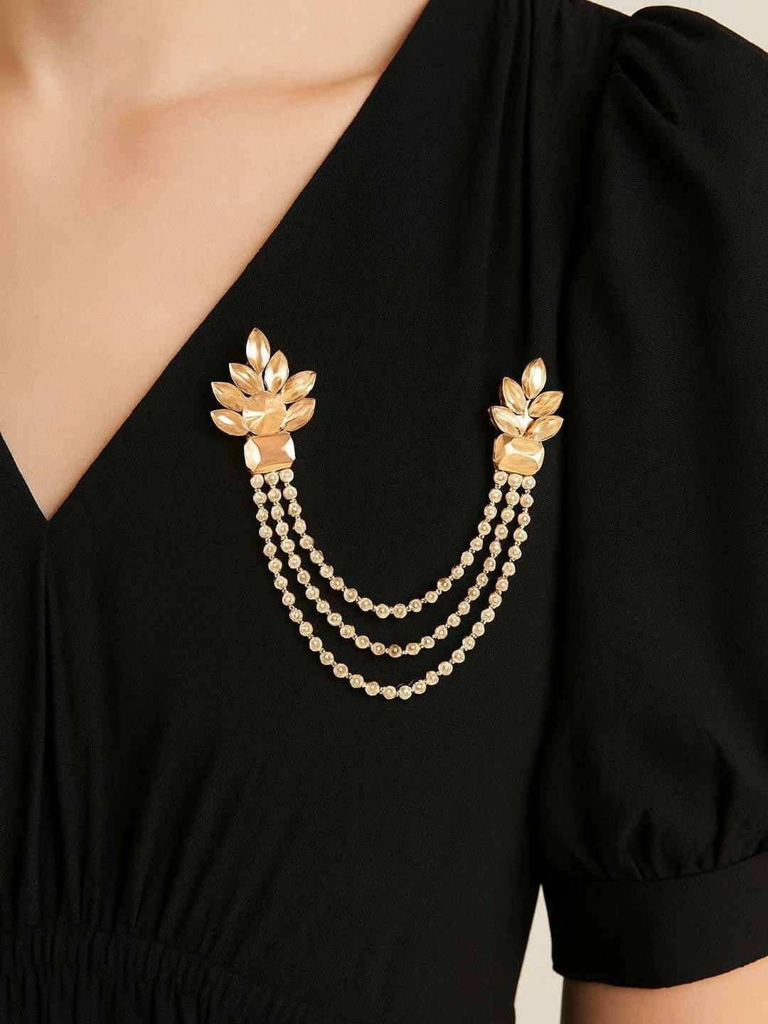 zarmar fashion Gold-Toned Plated Alloy Brooch
