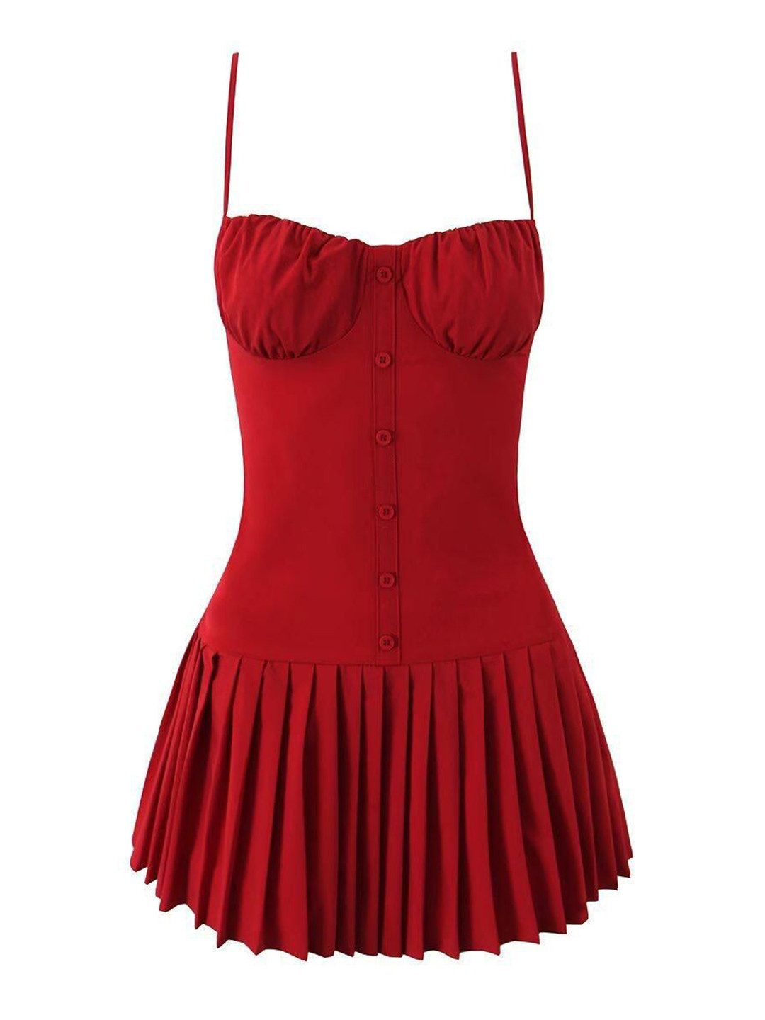 Miss Mosa By Akanksha  Red Dolima Summer Dress