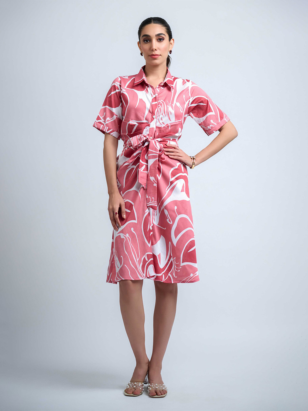 R.Code by The Roadster Life Co. Women Print Crepe A-Line Dress