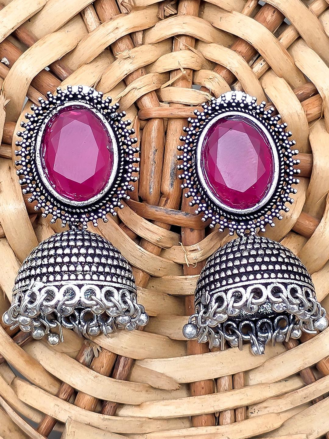 Oxy Jewels Silver-Plated Drop Earrings