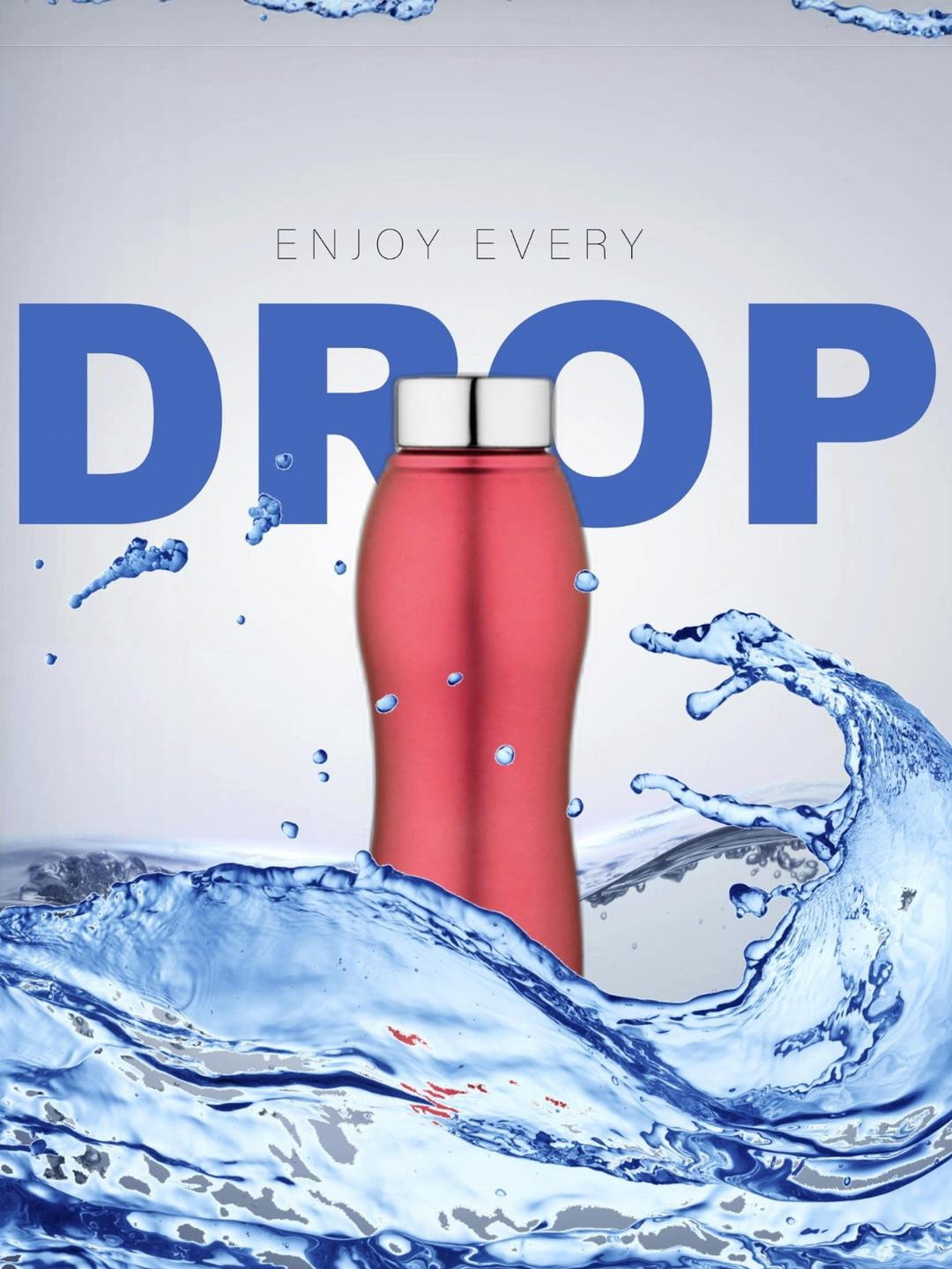 Purex Red Stainless Steel  Water Bottle