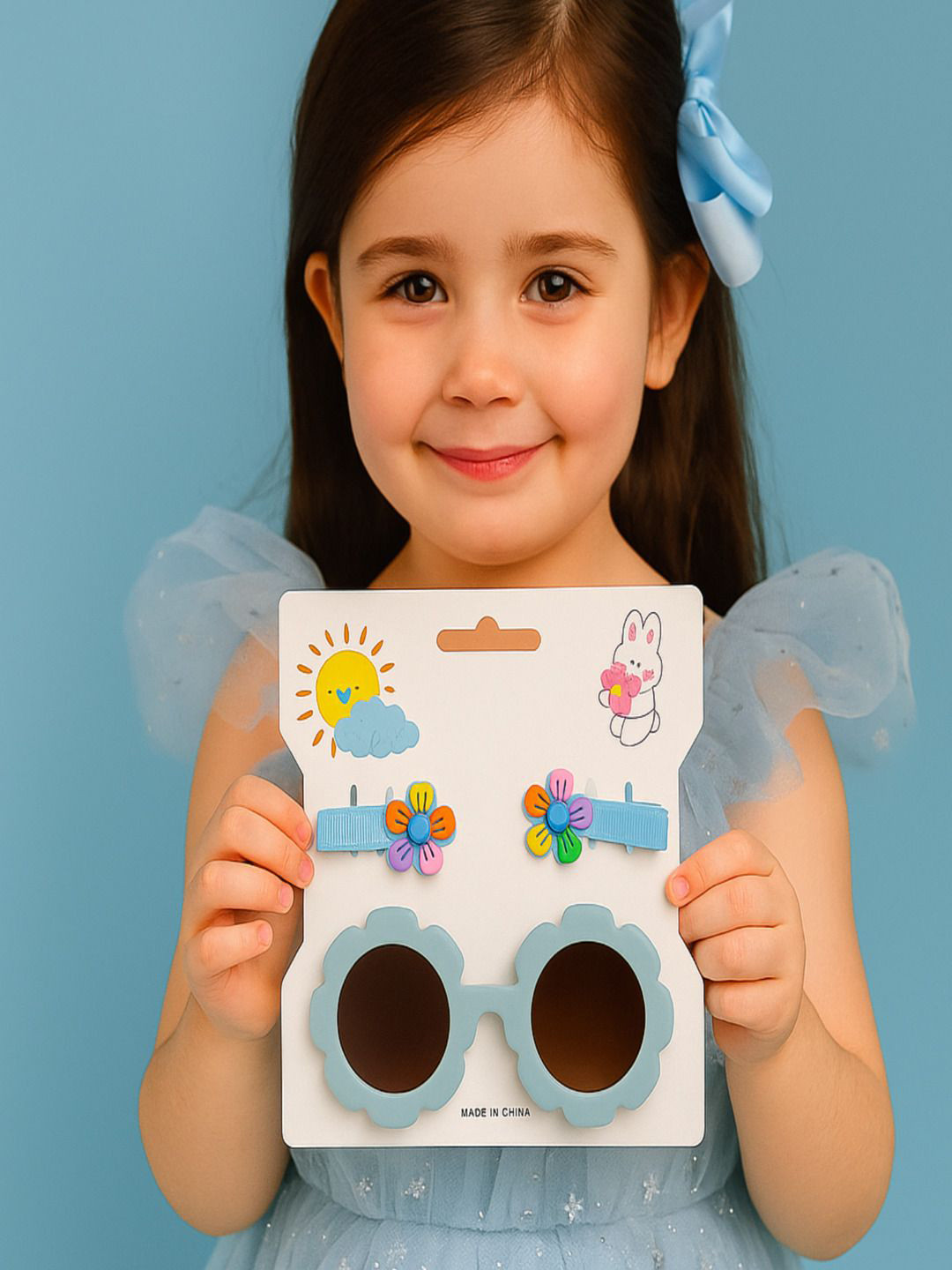 AmazingKarts Girls Cute Bow Hair Clip with Sun Goggles
