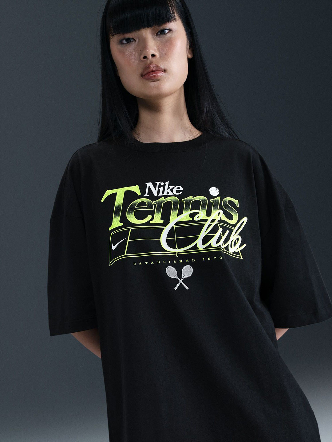 Nike Women Graphic Printed Oversized Sportswear T-shirt