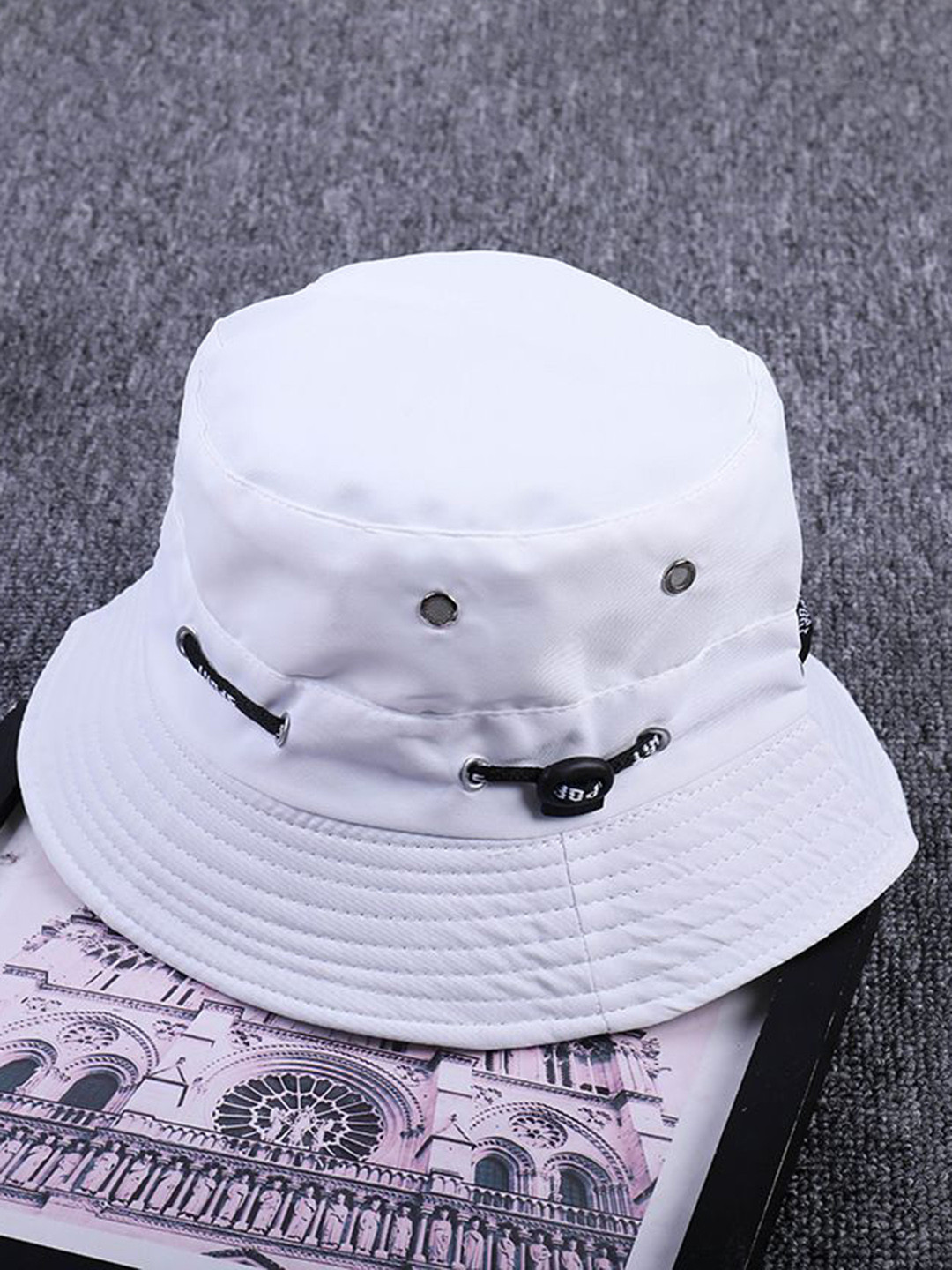 Infispace Unisex pack of 6 White Solid Sun Hat