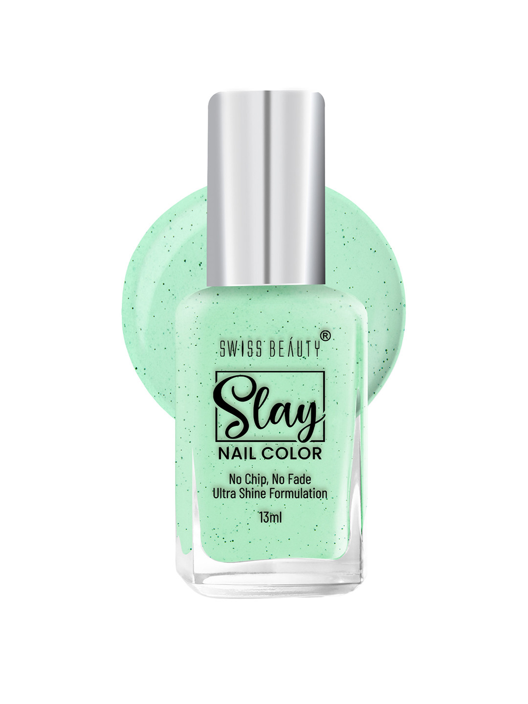 SWISS BEAUTY Slay Nail Color with No Chip No Fade Ultra Shine Formula 13ml- Green Pista 60