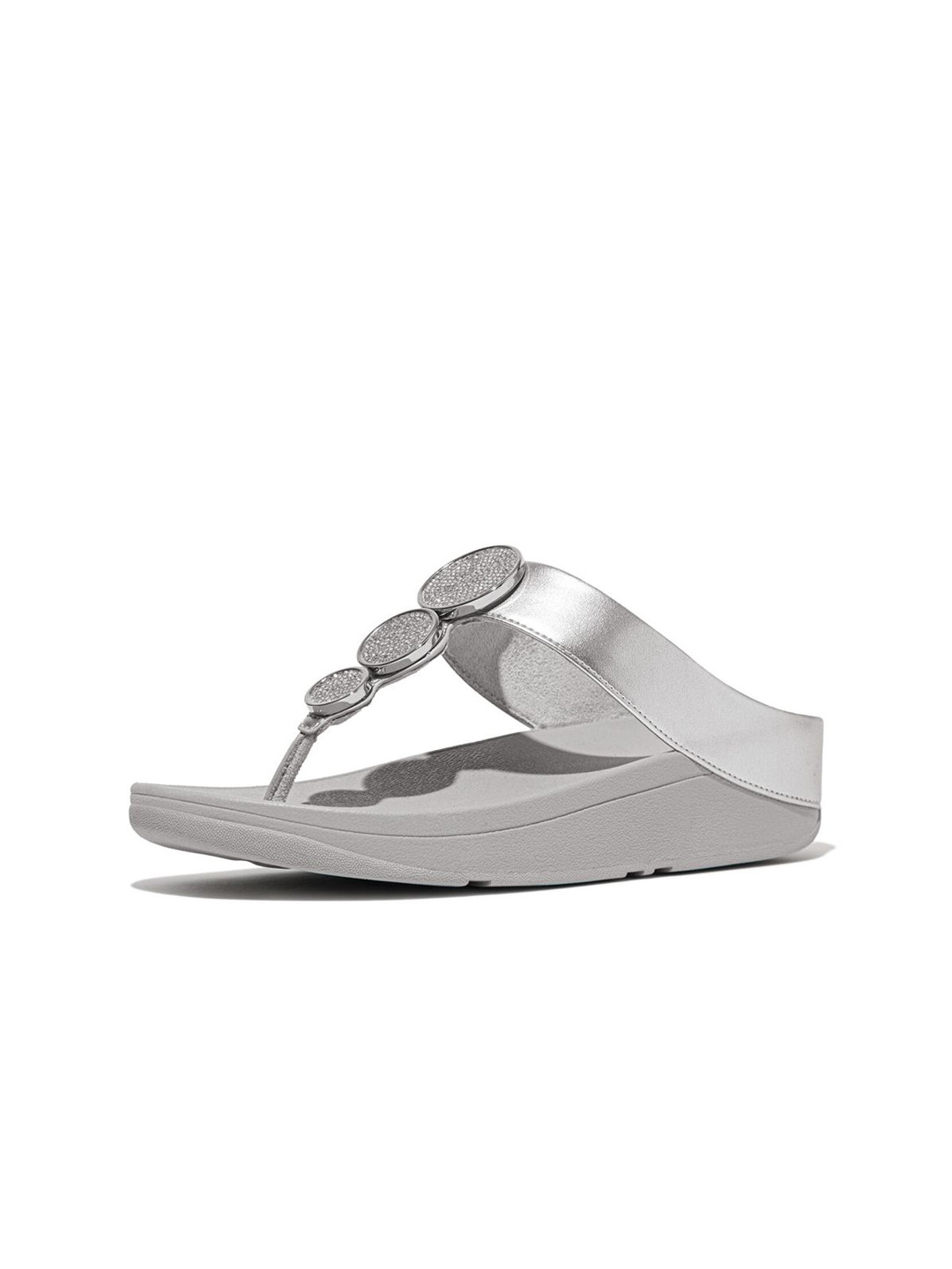fitflop Women Embellished Metallic Comfort Heel Sandals