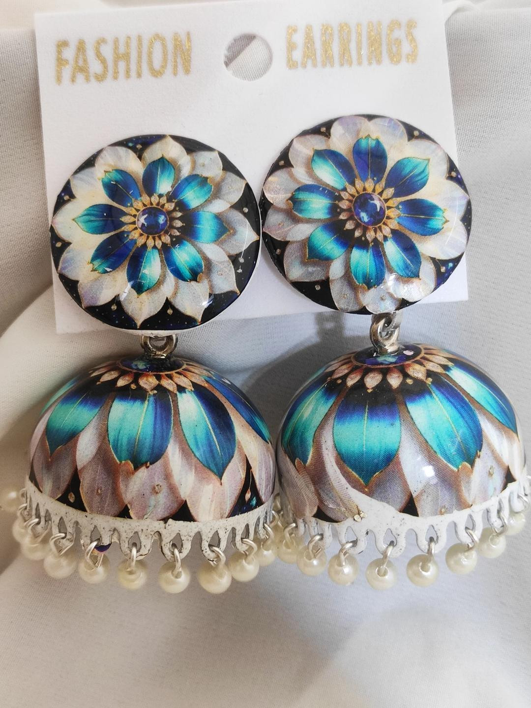 SZN Handcrafted Metal Artificial Beads Earrings