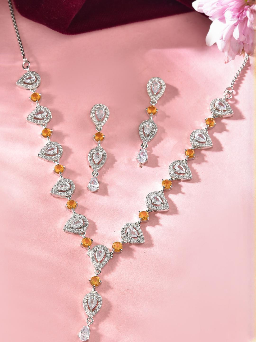 Anouk Gold-Plated Brass Artificial Beads Necklace & Earrings