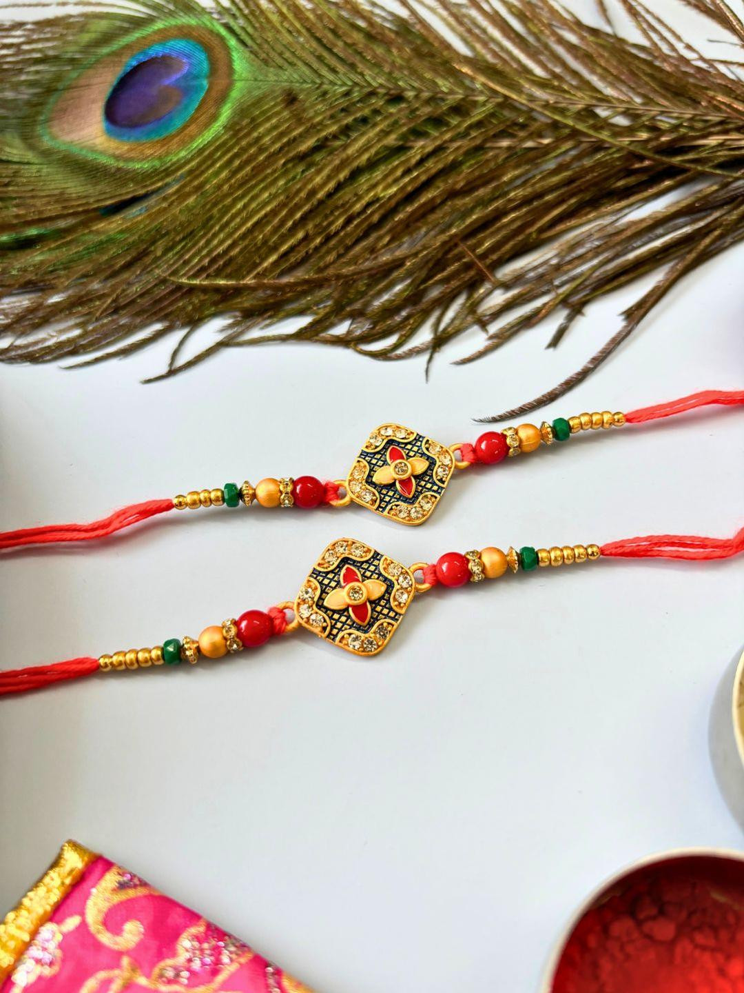 Tipsy closet 2Pcs Red Wraparound Rakhis