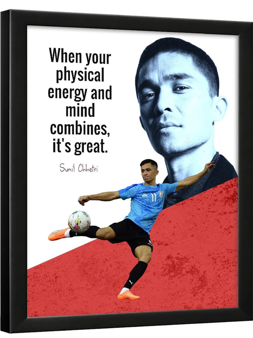 Chaka Chaundh Sunil Chhetri Quotes Wall Art