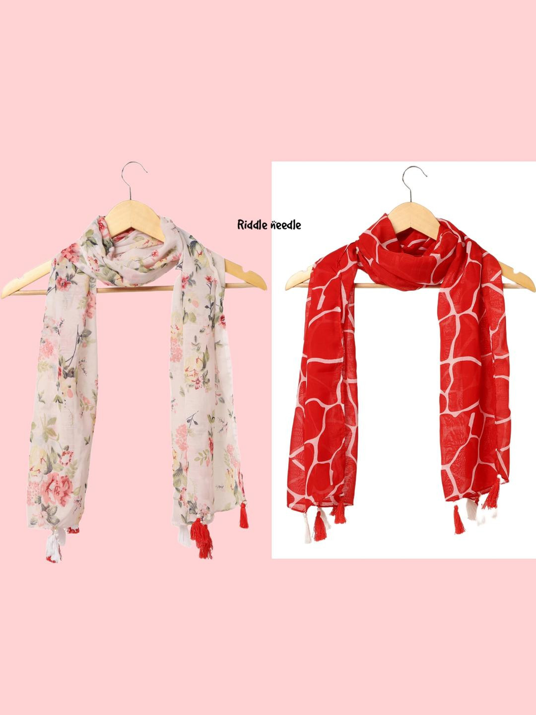StoleVilla Set of 6 Printed Chiffon Stoles