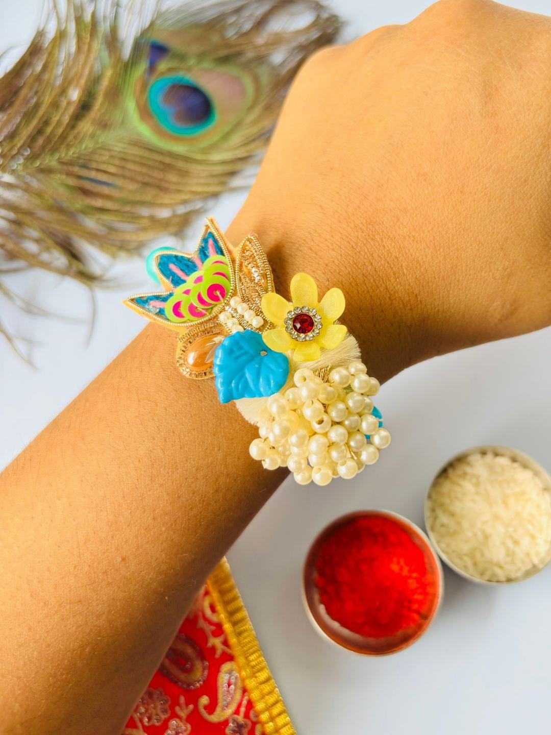 Tipsy closet Unisex Blue Wraparound Rakhi