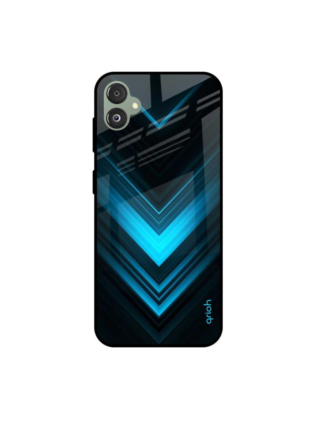 QRIOH Vertical Blue Arrow Printed Lightweight Silicone Samsung Galaxy F14 5G Back Case