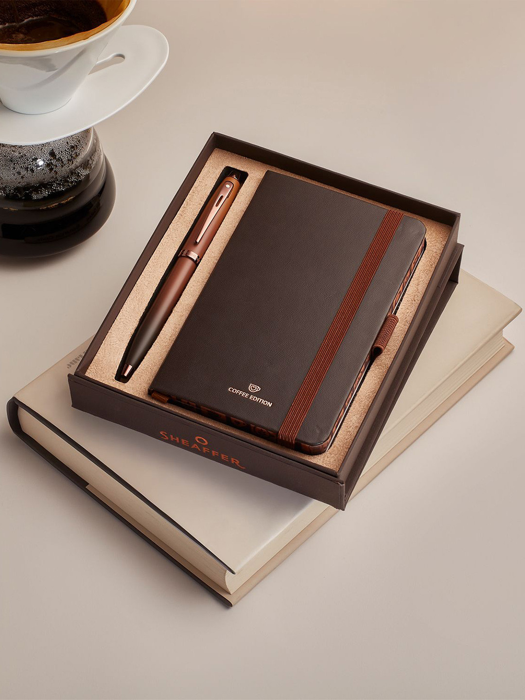 Sheaffer Coffee Edition Ballpoint Pen and Small Notebook Gift Set