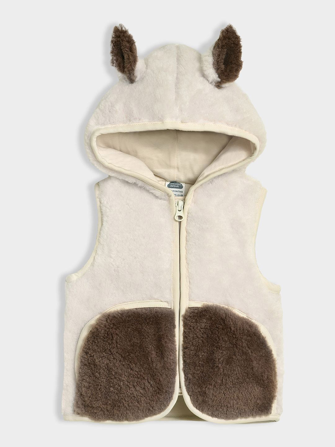 MiArcus Sleeveless Contrast Patch Pocket Hooded Jacket