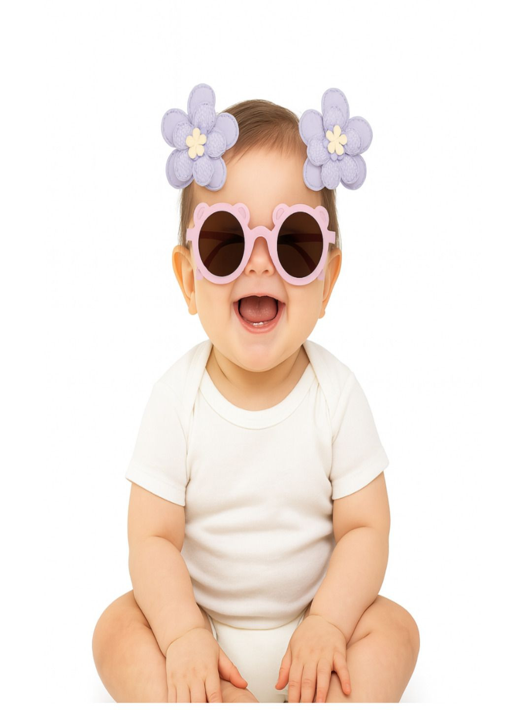 ANNA CREATIONS Girls Cute Bow Hair Clip with Sun Goggles