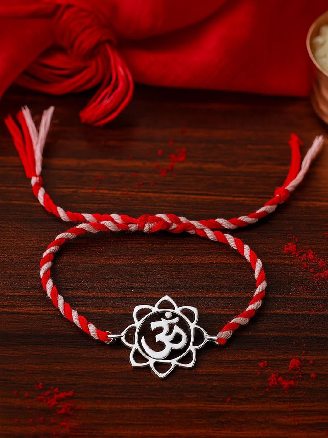 Anushka Jain Jewellery 925 Sterling Silver Om Thread Rakhi