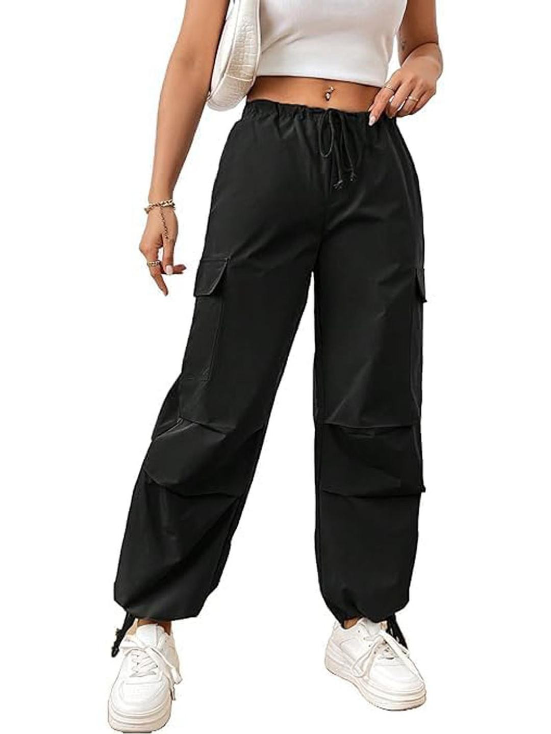 AMNOUR Polyester Relaxed Fit Cargos