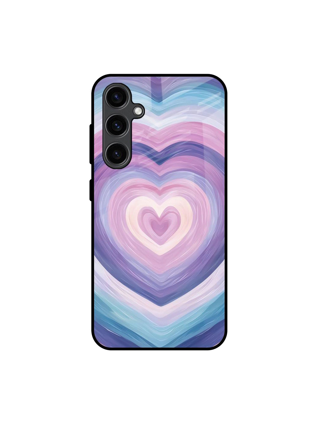 QRIOH Love Splash Printed Lightweight Silicone Samsung Galaxy S23 FE 5G Glass Back Case