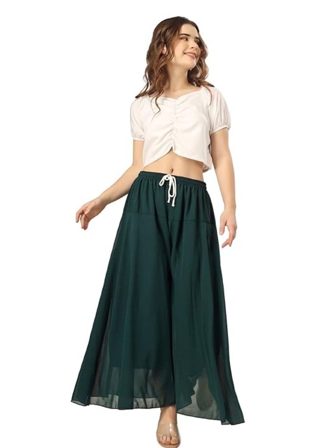 ERUDITE CLUB Women Flared Palazzos