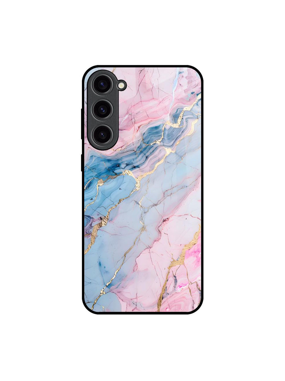 QRIOH Abstract Printed Lightweight Silicone Samsung Galaxy S23 Plus 5G Glass BackCase