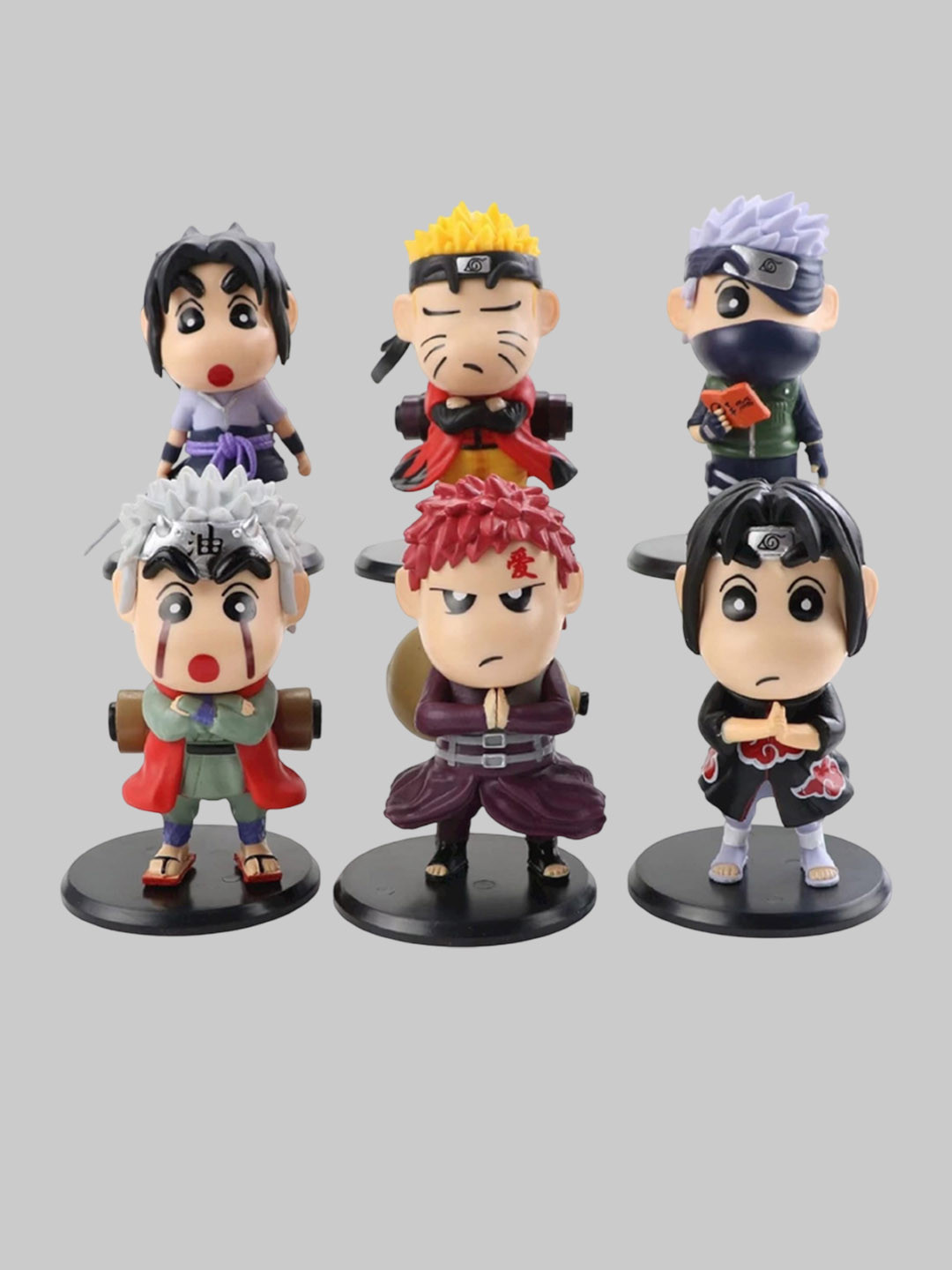 AUGEN Kids Set Of 6 Naruto Shinchan Action Toys