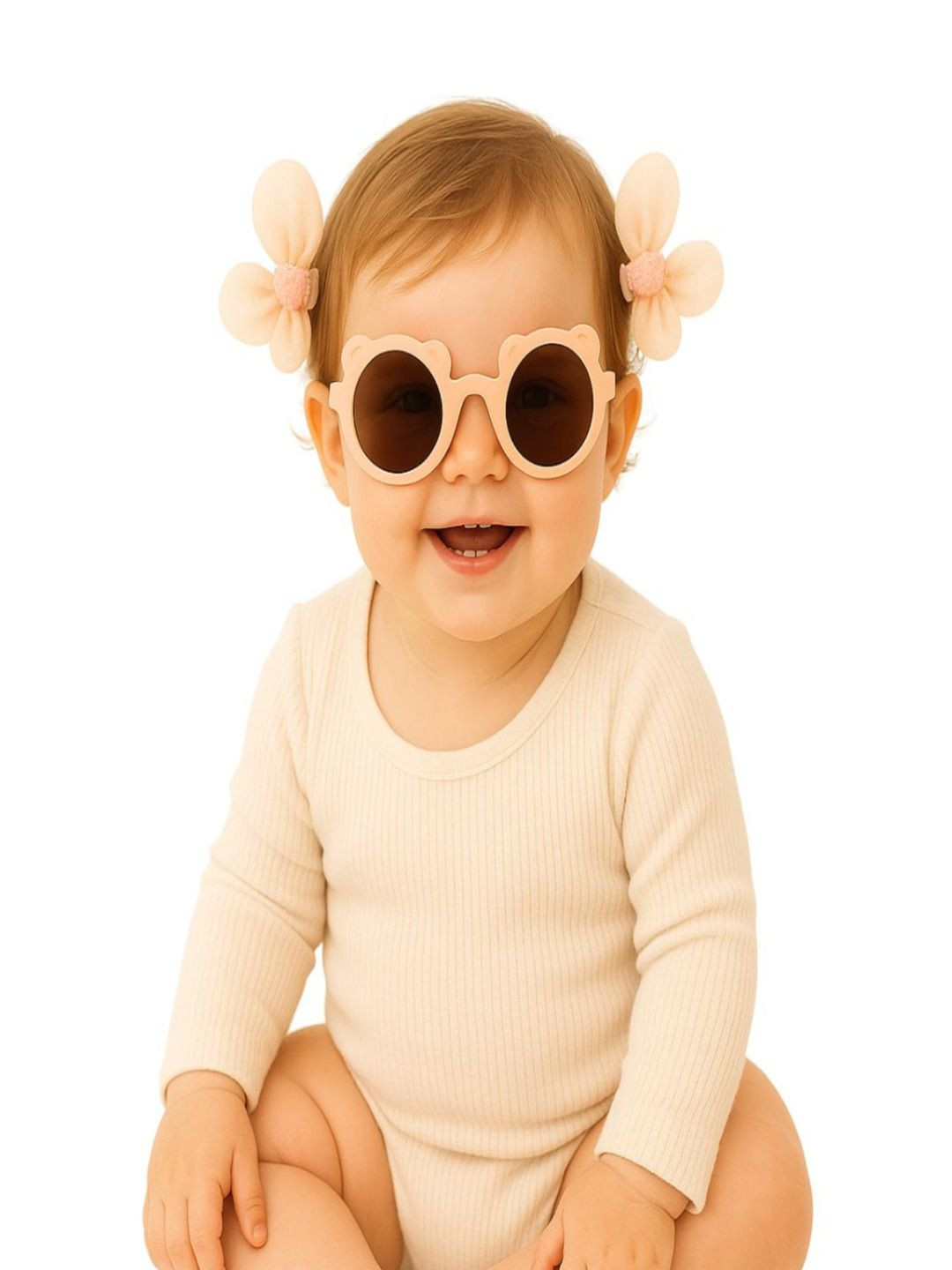 ANNA CREATIONS Girls Cute Bow Hair Clip with Sun Goggles