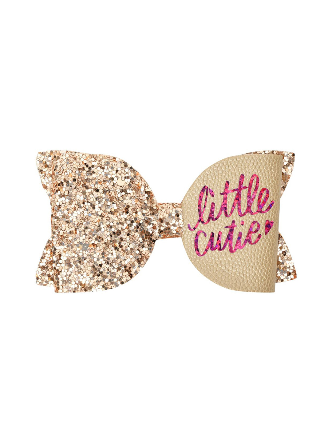 Aye Candy Girls Embellished Little Cutie Text Bow on Alligator Hair Clip