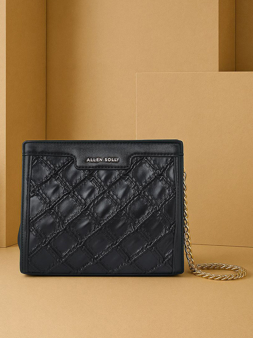 Allen Solly Woman Checked Crossbody Quilted Sling Bag