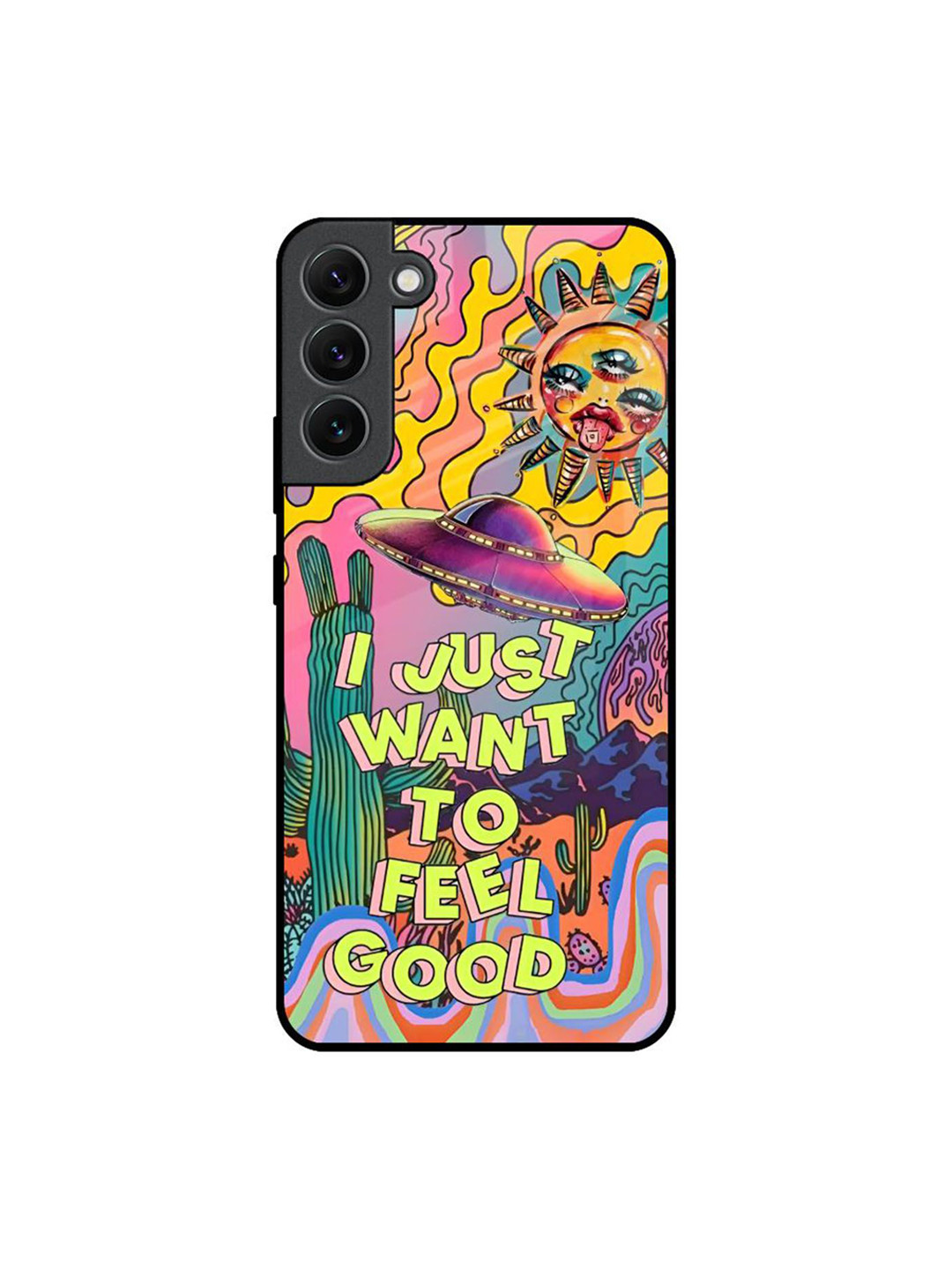 QRIOH Space Trip Printed Lightweight Samsung Galaxy S22 Plus Silicone Back Case